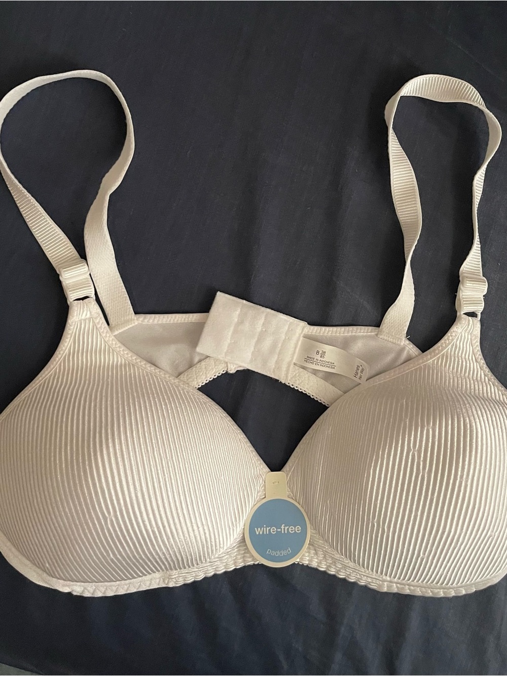 Hanes White Wire-Free Comfort Bra - 38B